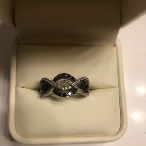 Black and White Diamond Ring